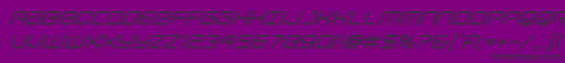 Lightbrigadesuperital Font – Black Fonts on Purple Background