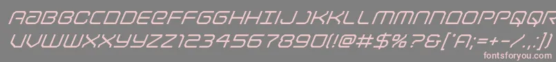 Lightbrigadesuperital Font – Pink Fonts on Gray Background