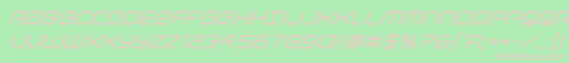Lightbrigadesuperital Font – Pink Fonts on Green Background