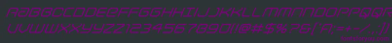 Lightbrigadesuperital Font – Purple Fonts on Black Background