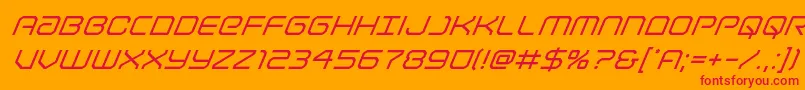 Lightbrigadesuperital Font – Red Fonts on Orange Background