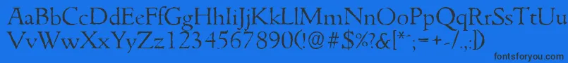 GouditaantiqueLightRegular Font – Black Fonts on Blue Background