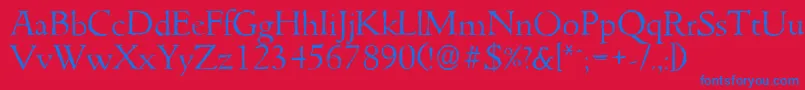 GouditaantiqueLightRegular Font – Blue Fonts on Red Background