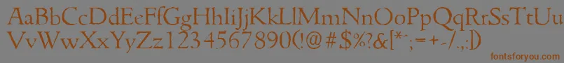 GouditaantiqueLightRegular Font – Brown Fonts on Gray Background