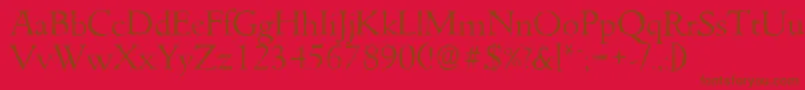 GouditaantiqueLightRegular Font – Brown Fonts on Red Background