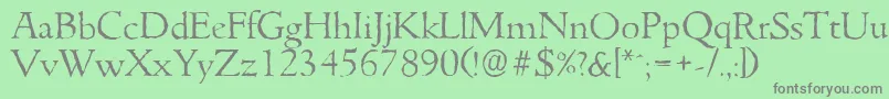 GouditaantiqueLightRegular Font – Gray Fonts on Green Background