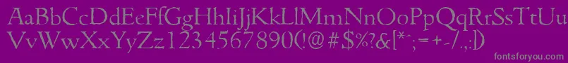 GouditaantiqueLightRegular Font – Gray Fonts on Purple Background