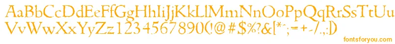 GouditaantiqueLightRegular Font – Orange Fonts on White Background