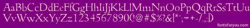 GouditaantiqueLightRegular Font – Pink Fonts on Purple Background