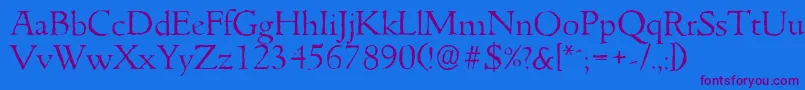 GouditaantiqueLightRegular Font – Purple Fonts on Blue Background