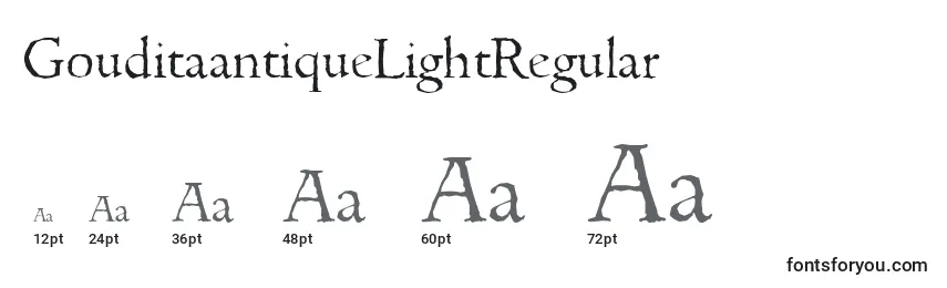 GouditaantiqueLightRegular-fontin koot