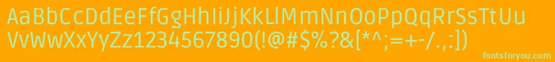 RudaRegular Font – Green Fonts on Orange Background