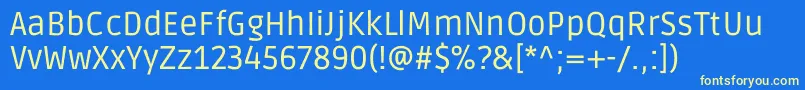 RudaRegular Font – Yellow Fonts on Blue Background