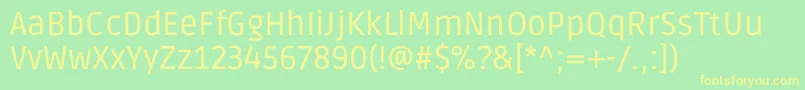RudaRegular Font – Yellow Fonts on Green Background