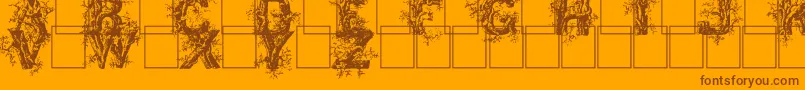 Deepwood Font – Brown Fonts on Orange Background