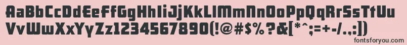 Arb66NeonBlockJun37 Font – Black Fonts on Pink Background