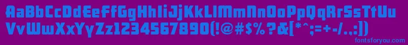 Arb66NeonBlockJun37 Font – Blue Fonts on Purple Background