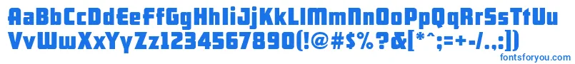 Arb66NeonBlockJun37 Font – Blue Fonts on White Background