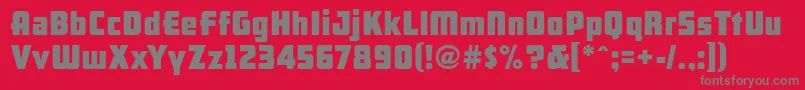 Arb66NeonBlockJun37 Font – Gray Fonts on Red Background
