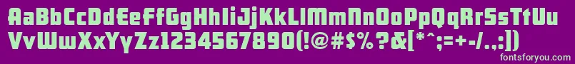 Arb66NeonBlockJun37 Font – Green Fonts on Purple Background