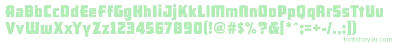 フォントArb66NeonBlockJun37 – 白い背景に緑のフォント