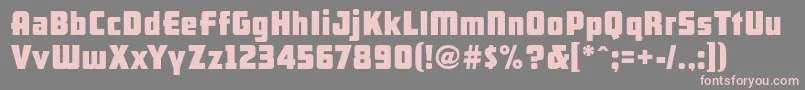 Arb66NeonBlockJun37 Font – Pink Fonts on Gray Background