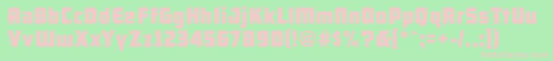 Arb66NeonBlockJun37 Font – Pink Fonts on Green Background