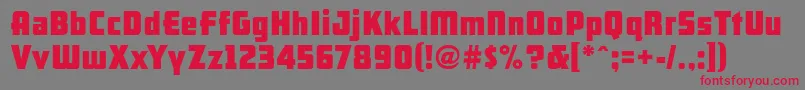 Arb66NeonBlockJun37 Font – Red Fonts on Gray Background