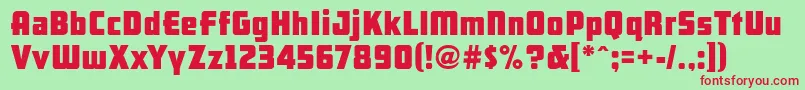 Arb66NeonBlockJun37 Font – Red Fonts on Green Background
