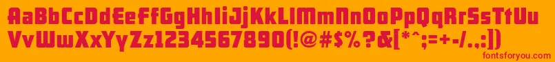 Arb66NeonBlockJun37 Font – Red Fonts on Orange Background