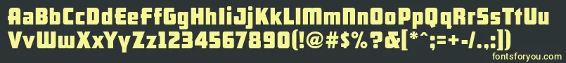Arb66NeonBlockJun37 Font – Yellow Fonts on Black Background