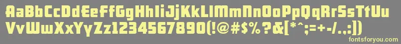 Arb66NeonBlockJun37 Font – Yellow Fonts on Gray Background