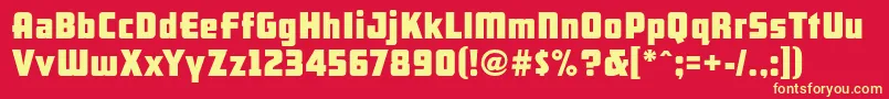 Arb66NeonBlockJun37 Font – Yellow Fonts on Red Background
