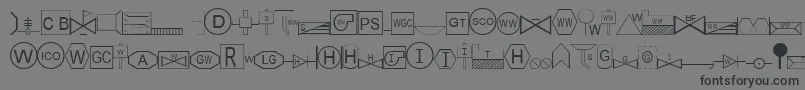 フォントEsriSds1.952 – 黒い文字の灰色の背景