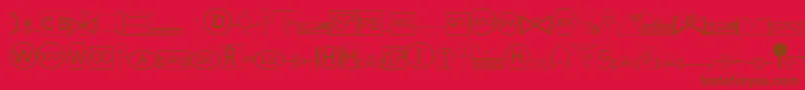 EsriSds1.952 Font – Brown Fonts on Red Background
