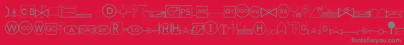 EsriSds1.952 Font – Gray Fonts on Red Background