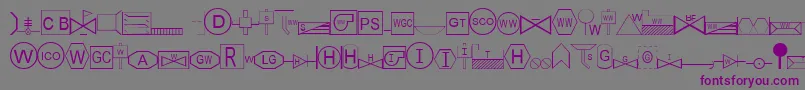 Police EsriSds1.952 – polices violettes sur fond gris