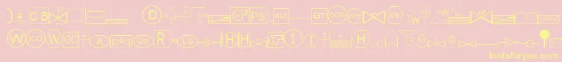 EsriSds1.952 Font – Yellow Fonts on Pink Background