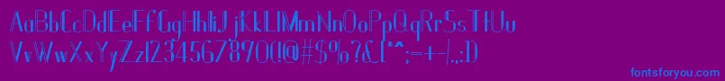 Janesville51B Font – Blue Fonts on Purple Background
