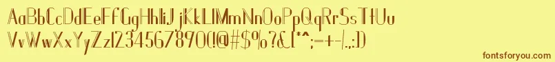 Janesville51B-Schriftart – Braune Schriften auf gelbem Hintergrund