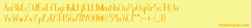 Janesville51B Font – Orange Fonts on Yellow Background