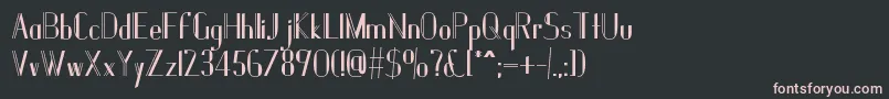フォントJanesville51B – 黒い背景にピンクのフォント