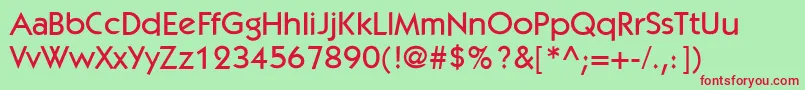 KaratmediumRegular Font – Red Fonts on Green Background