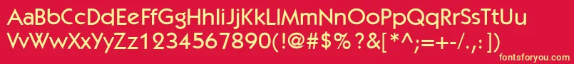 KaratmediumRegular Font – Yellow Fonts on Red Background