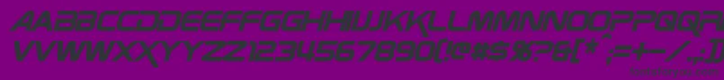 ZebulonCondensedItalic Font – Black Fonts on Purple Background