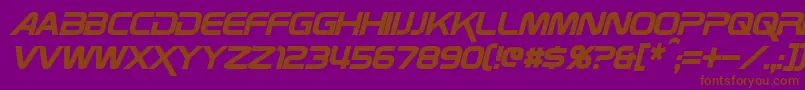 ZebulonCondensedItalic Font – Brown Fonts on Purple Background