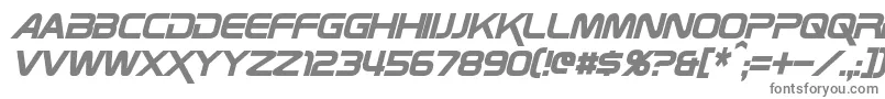 ZebulonCondensedItalic-Schriftart – Graue Schriften auf weißem Hintergrund
