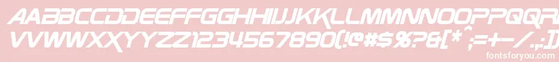 ZebulonCondensedItalic Font – White Fonts on Pink Background