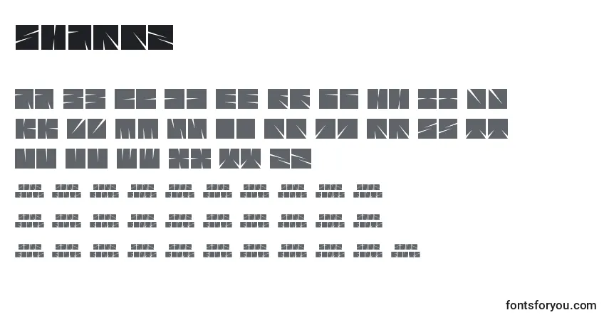 Шрифт Sharpz – алфавит, цифры, специальные символы