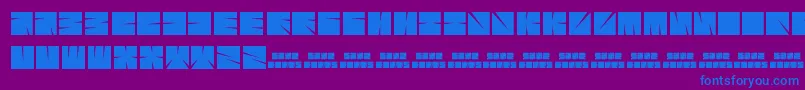 Sharpz Font – Blue Fonts on Purple Background